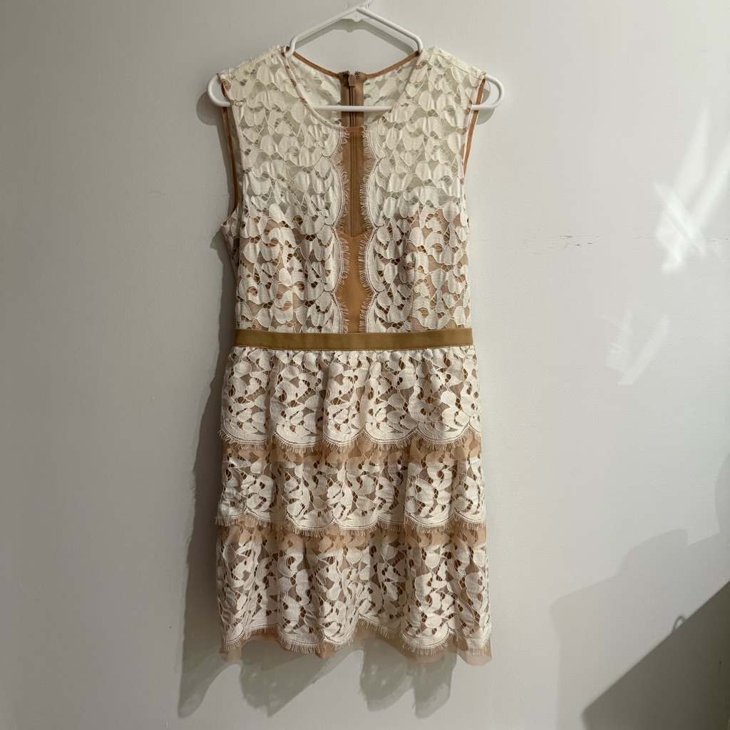 Bcbgmaxazria Sophea Dress In Off White